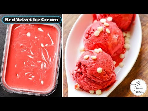 Red Velvet Ice Cream Recipe | Best Red Velvet Ice Cream Recipe ~ The Terrace Kitchen
