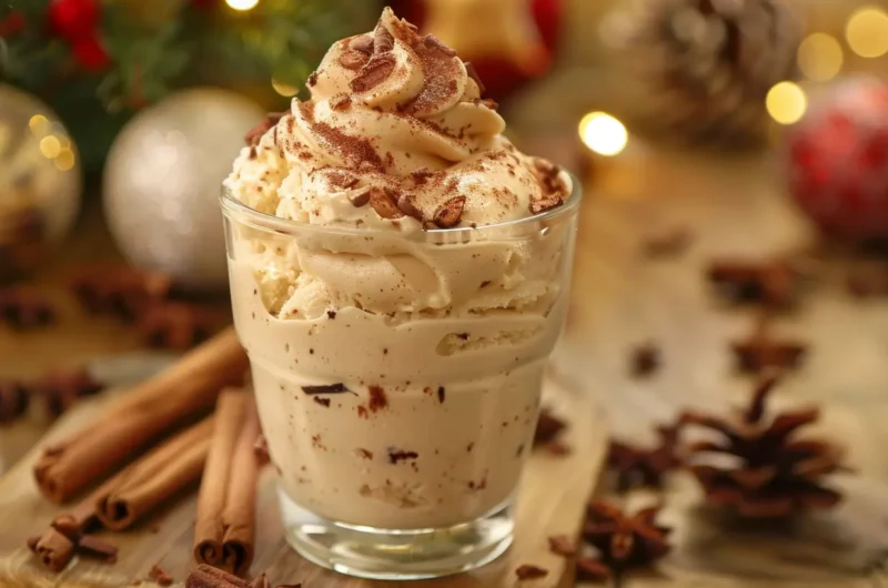 Homemade Ninja creami Eggnog Ice Cream: A Holiday Delight