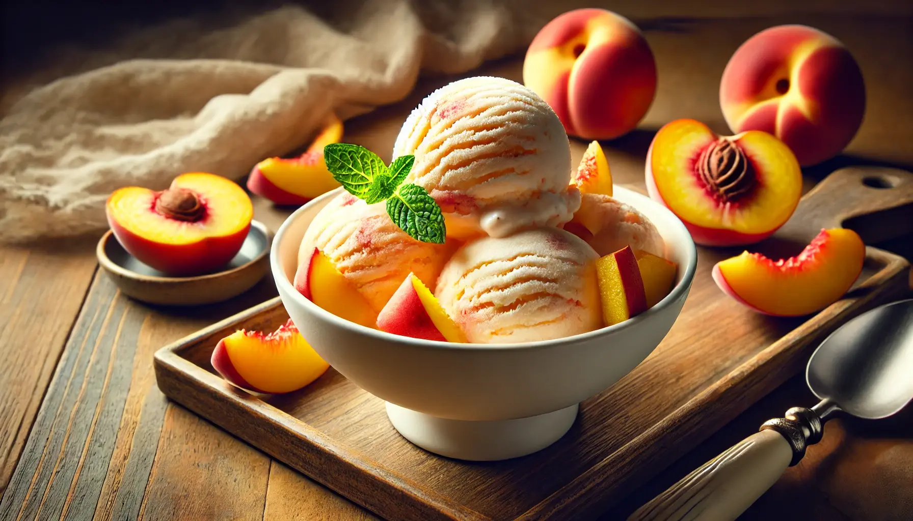 Fresh Peach Ice Cream