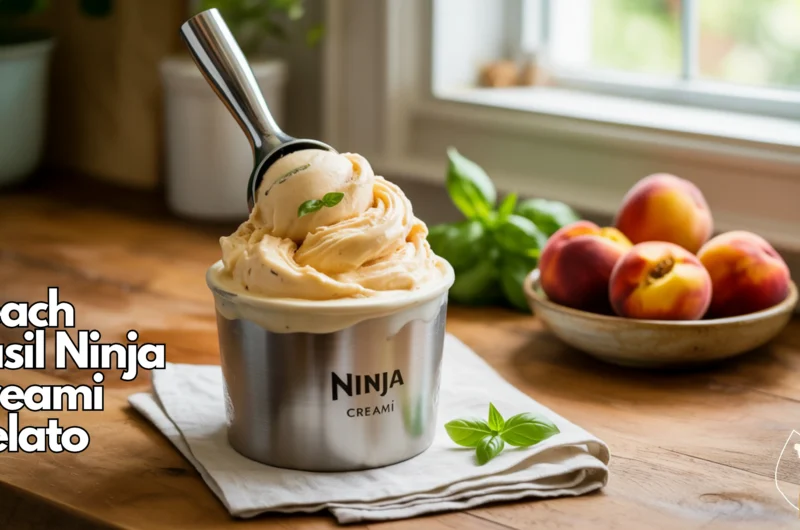 Peach Basil Ninja Creami Gelato
